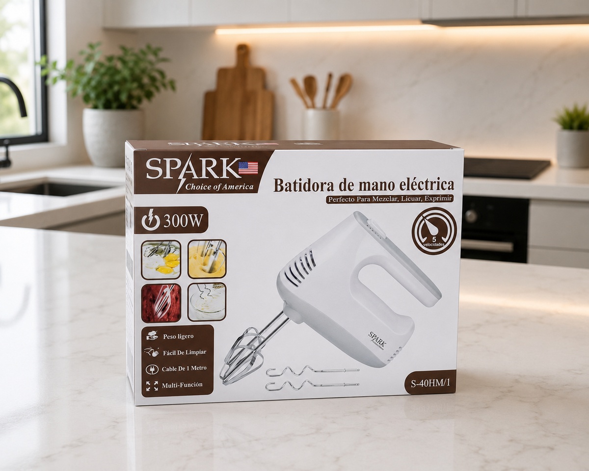 🔥 Batidora de Mano Eléctrica SPARK 300W | Potencia y Precisión para tu Cocina