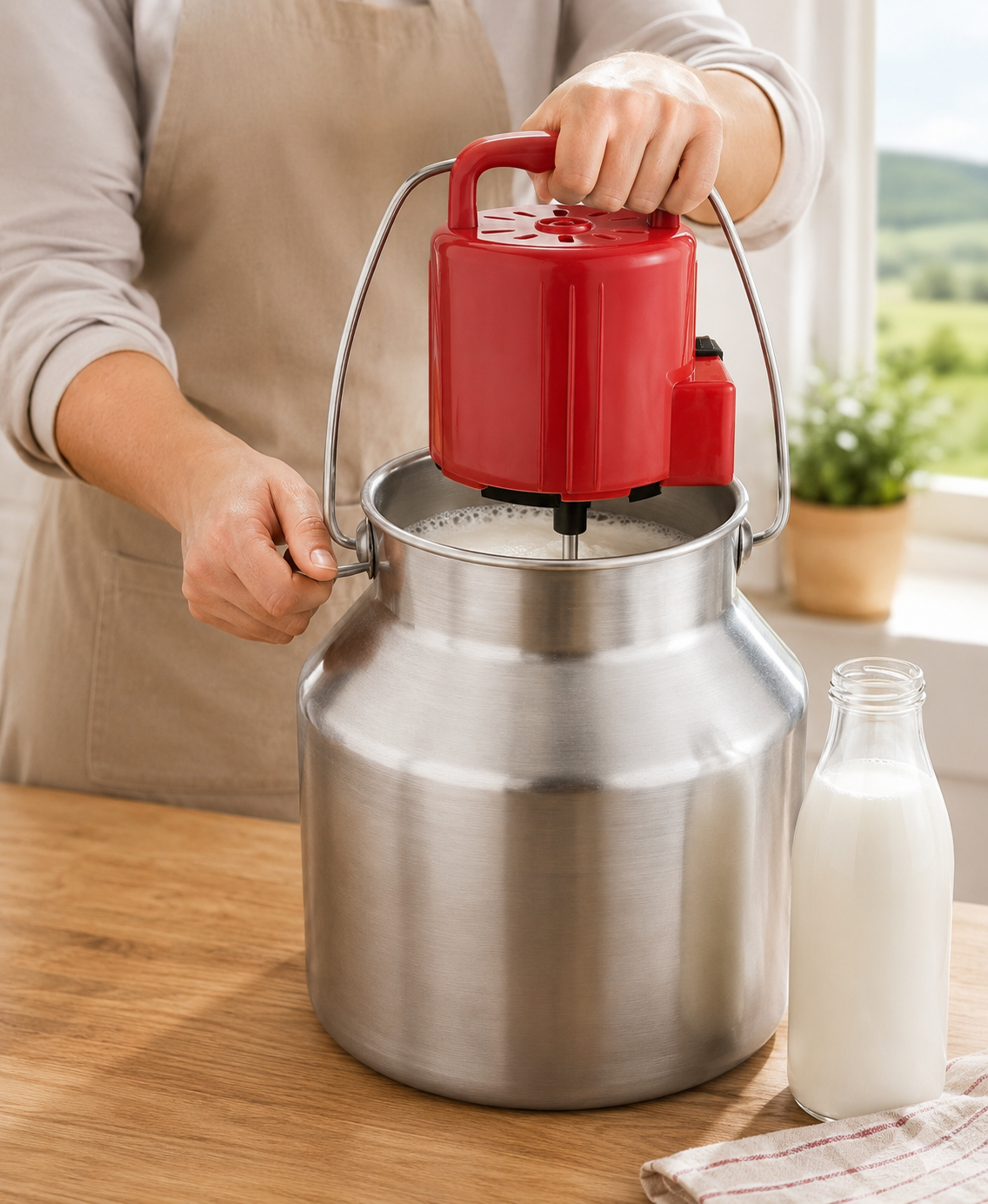 🔥 Mezclador de Leche Eléctrico de Acero Inoxidable | Potente, Práctico y Fácil de Usar 🔥 La solución perfecta para obtener mezclas homogéneas con rapidez, comodidad y resultados profesionales. 🥛✨