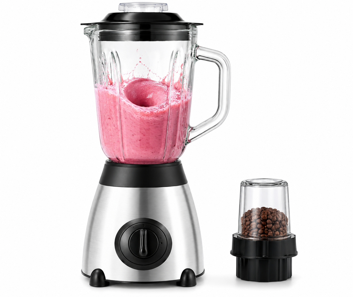 🔥 Licuadora de Vidrio 2 en 1 COMFY NEST 1200W | Jarra 1,5L + Vaso 0,4L y 5 Velocidades 🔥 Potencia profesional, máxima versatilidad y resultados perfectos en cada preparación. 🥤✨