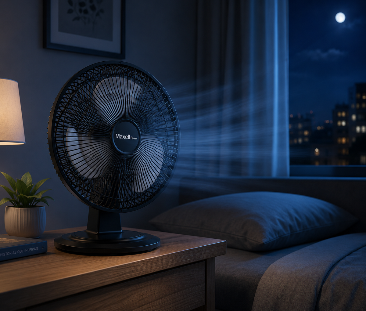 🔥 Ventilador de Sobremesa Maxell Power | Compacto, Potente y Silencioso 🔥 La solución perfecta para disfrutar de una brisa fresca y confortable en cualquier momento del día. 🌬️✨