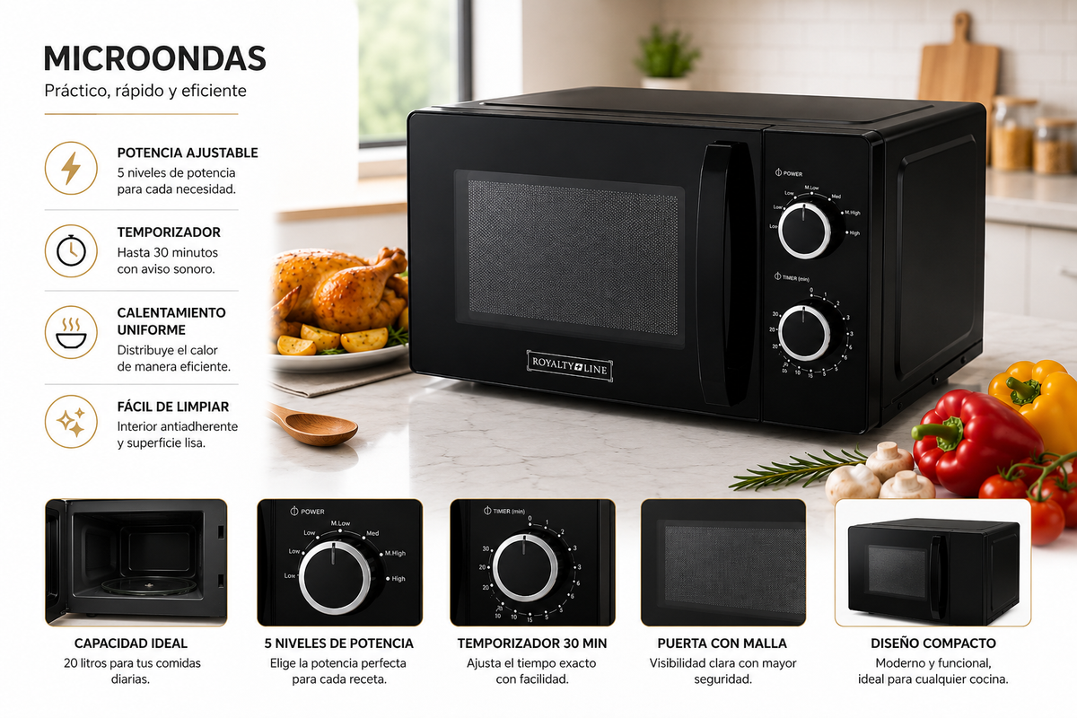 Microondas Royalty Line Multifuncional