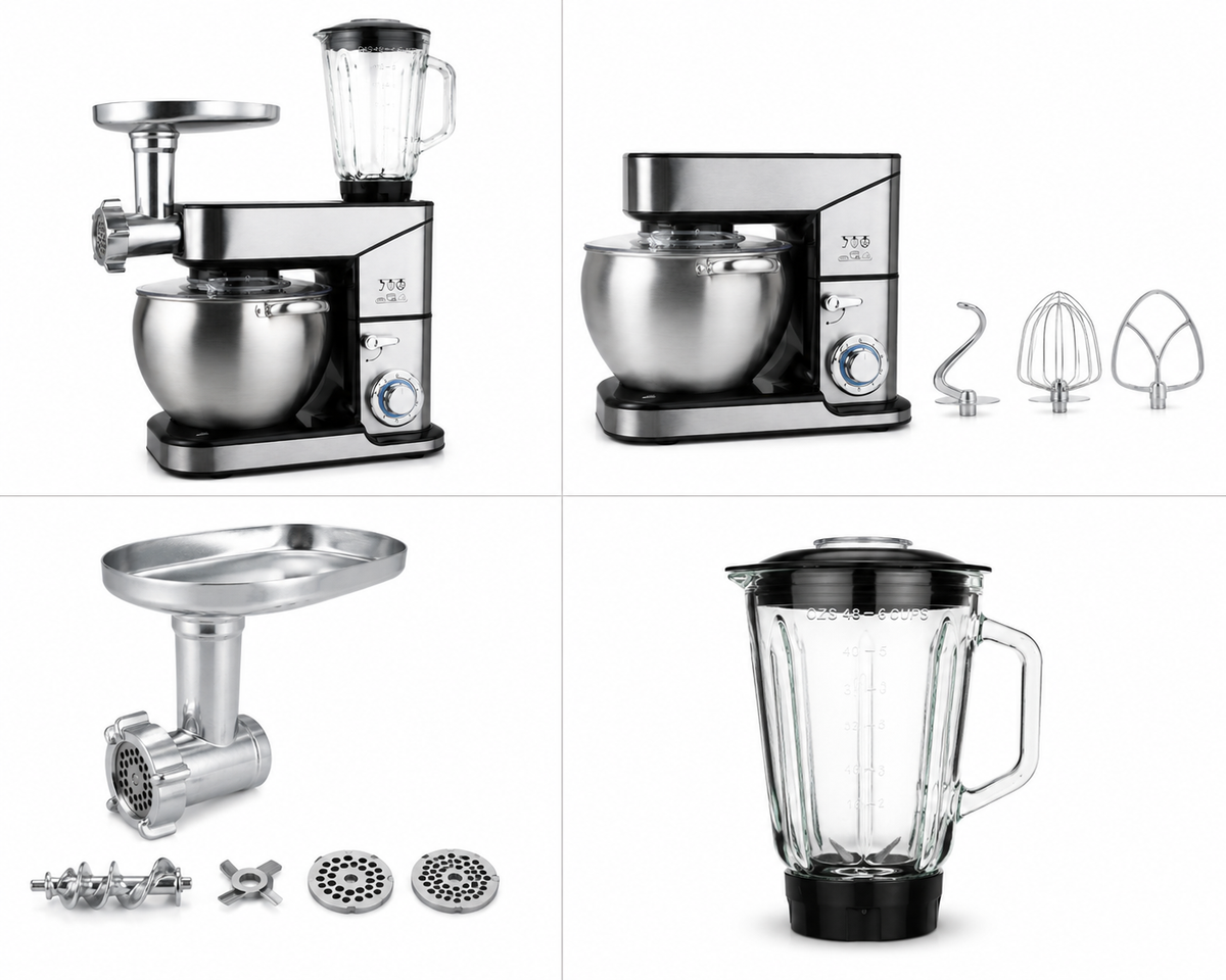 🔥 Procesador de Alimentos Royal Swiss 10L 2000W | Multifunción Profesional con Accesorios Incluidos 🔥