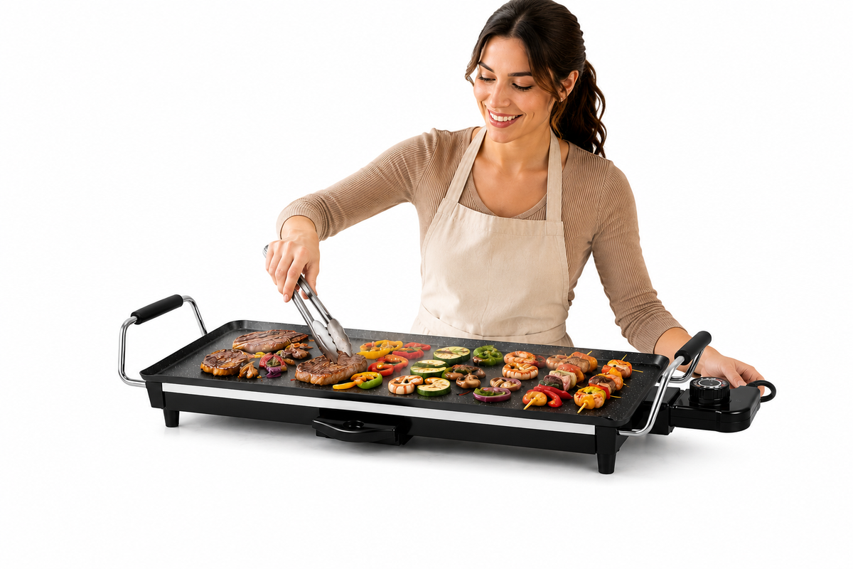 Plancha Grill & Teppanyaki Royal Swiss 1800W | Antiadherente | Disponible en 70 x 23 cm y 90 x 23 cm