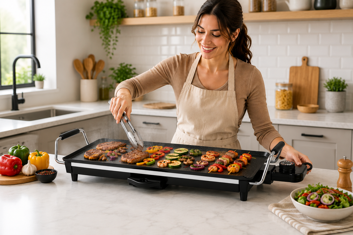 Plancha Grill & Teppanyaki Royal Swiss 1800W | Antiadherente | Disponible en 70 x 23 cm y 90 x 23 cm