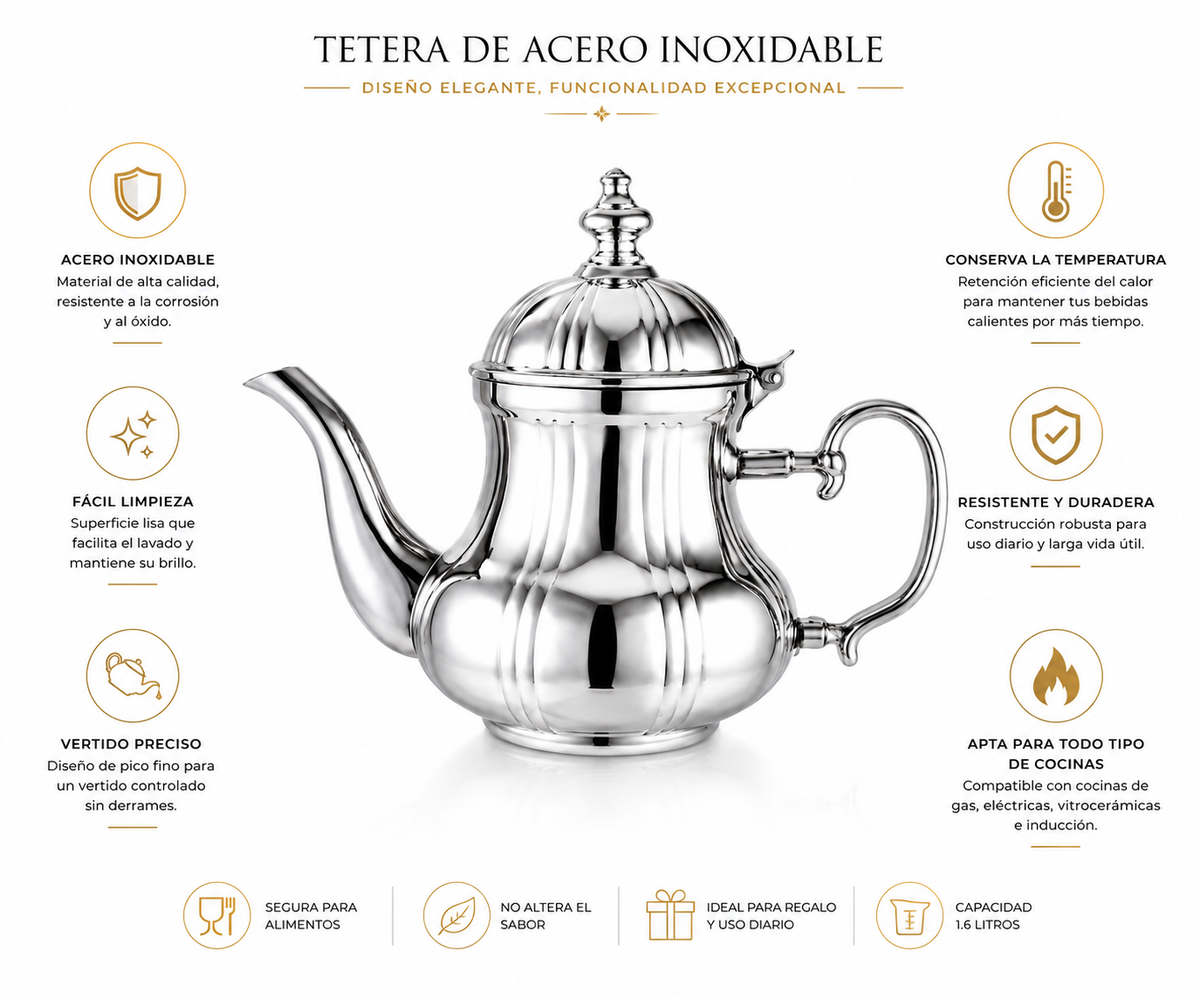🔥 Teteras Home Deluxe de Acero Inoxidable | Diseño Elegante en Acabado Dorado y Plateado 🔥  Una combinación perfecta de belleza, calidad y tradición para disfrutar de tus bebidas favoritas con estilo. 🫖✨☕