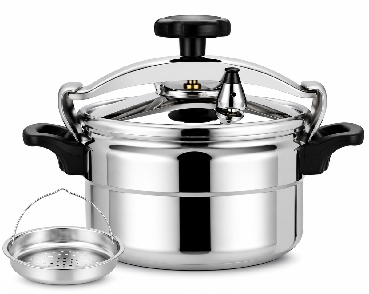 🔥 Olla a Presión de Aluminio | Cocción Rápida, Segura y Eficiente 🔥  ⚠️ Nota: Solo el modelo de 2,5 litros incluye vaporera. 🍲✨