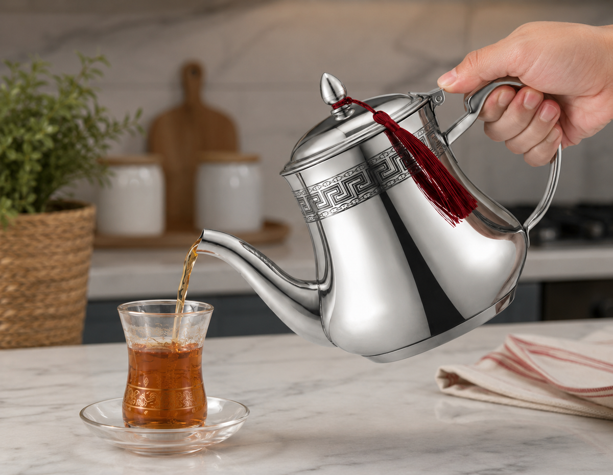 🔥 Tetera de Acero Inoxidable Premium | Elegante, Resistente y Apta para Inducción 🔥  La combinación perfecta entre tradición, estilo y funcionalidad para disfrutar de cada taza con la máxima calidad. ☕🫖✨
