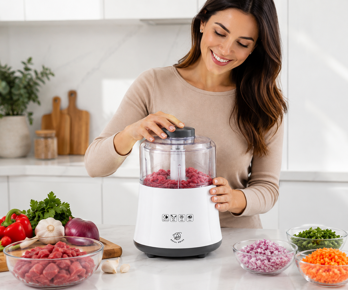 Picadora Eléctrica Royal Swiss SW-809 500W | Ideal para Cocina Diaria