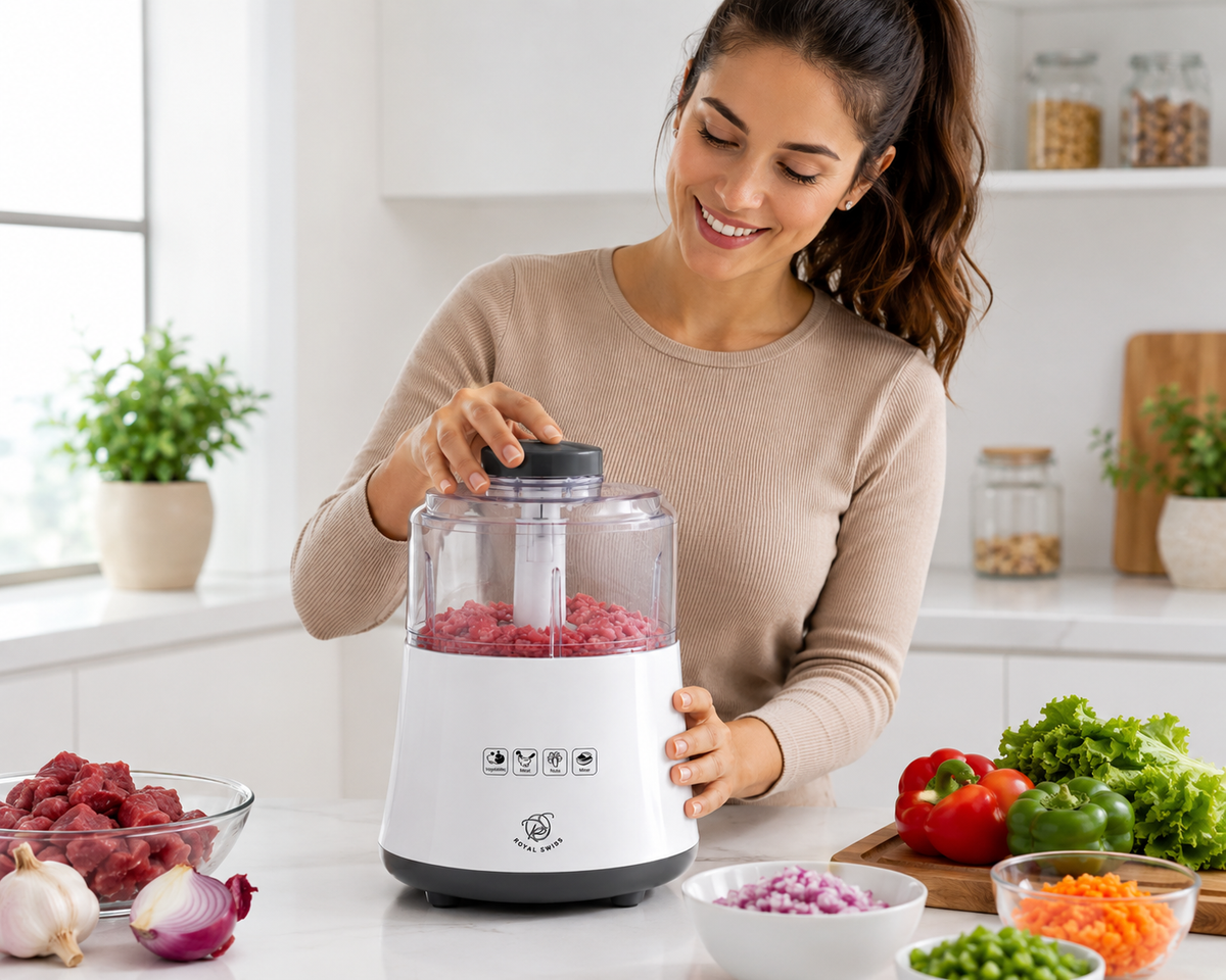Picadora Eléctrica Royal Swiss SW-809 500W | Ideal para Cocina Diaria