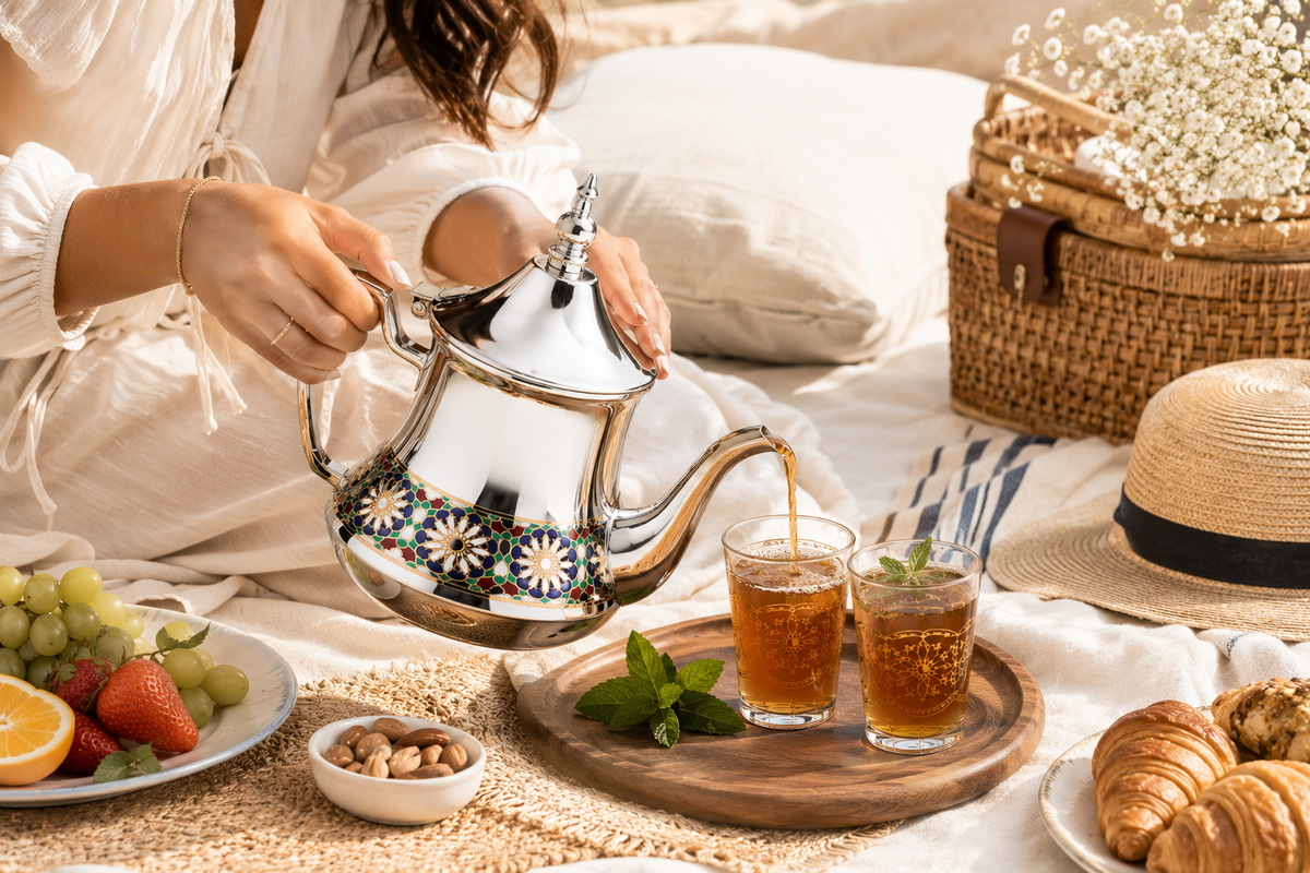 🔥 Tetera Marroquí Tradicional Premium | Elegancia Artesanal para Té e Infusiones 🔥  Disfruta del auténtico ritual del té con una tetera que combina tradición, belleza y funcionalidad en cada detalle. 🫖✨